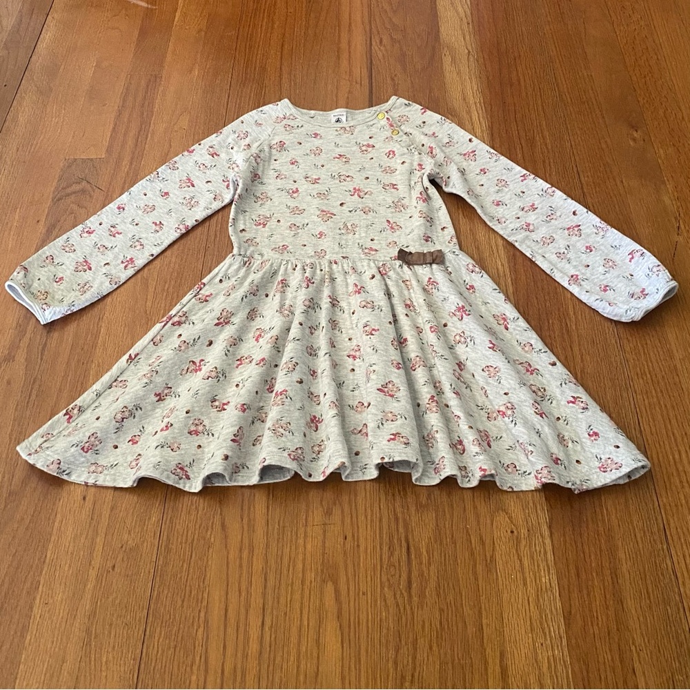 Petit Bateau Long Sleeve Floral Dress - Picture 1 of 7